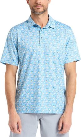 Robert Graham Society Knit Polo in Light Blue at Nordstrom Rack, Size Large