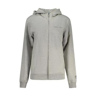 North Sails Sweatshirt met ronde hals van katoen met geribbelde boorden - Dames - Vesten met rits - Grijs - XS - Katoen - Hoodies & sweatvesten