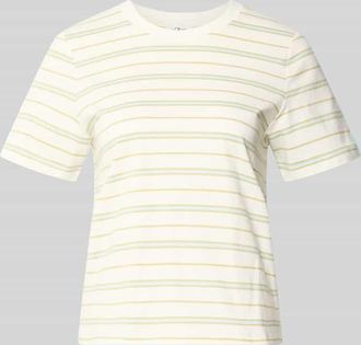 s.Oliver Red Label Regular Fit T-Shirt aus reiner Baumwolle in Offwhite, Gr&ouml;&szlig;e 44