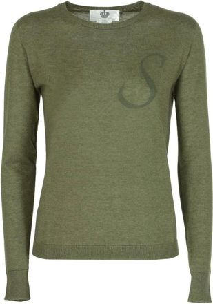 Dee Ocleppo Truien & Vesten, Dames, Groen, S, Cashmere Long Sleeve ART 004