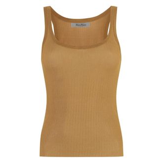 Max Mara Tops, Dames, Beige, M, Bastia Silk Tank