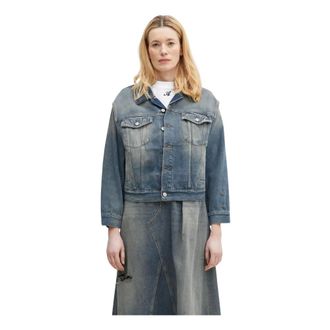 Maison Margiela Jassen, Dames, Blauw, S, Denim, Denim Jassen