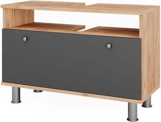 Vicco Mueble Bajo Lavabo Fynn, Oro Power Roble/antracita, 80.2 X 54 Cm Con Caj&oacute;n