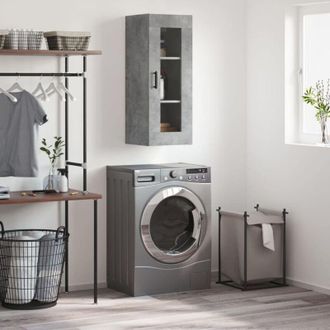 vidaXL Furniture Limited - Armario De Pared Gris Hormig&oacute;n 34,5x34x90 Cm