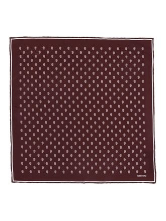 Tom Ford Mens Scarfs Red Mulberry Silk