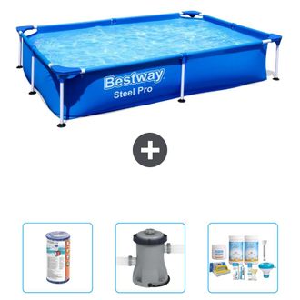 Bestway Piscina Bestway Steel Pro Rectangular - 221x150x43 Cm - 6-piezas S22706