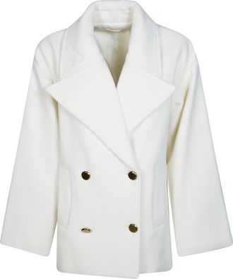 P.A.R.O.S.H. Double-Breasted Wool Peacoat