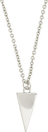 Sole du Soleil Lupine Collection Womens 18k WG Plated Solid Triangle Fashion Necklace