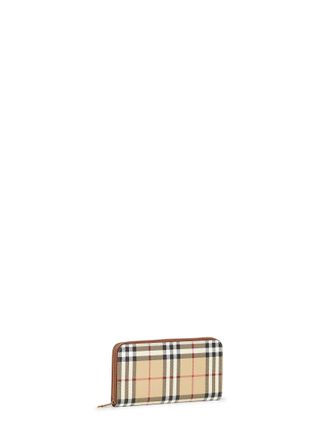 Burberry Burberry Check Coated Canvas Wallet - Beige