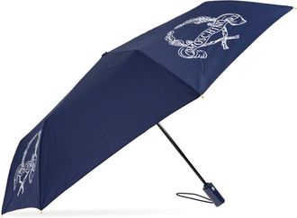 Moschino Accessoires, unisex, Blauw, ONE Size, Polyester, Opvouwbare Paraplu