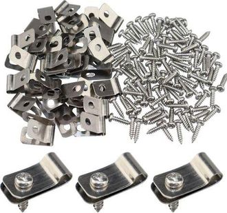 OEM Clips De Fijaci&oacute;n Para Cercas, Clips De Fijaci&oacute;n Para Malla De Alambre, Clips De Alambre De Acero Inoxidable Con Tornillos, Abrazaderas Para Cercas De