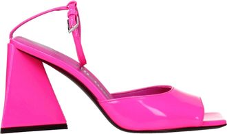 The Attico Pink Leather Stiletto Heel Womens Sandals
