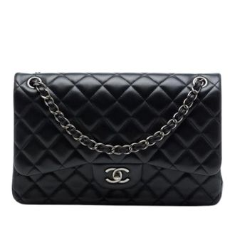 Chanel Pre-owned Classic Double Flap Shoulder Bag - Dames - Pre-owned - Zwart - Maat: ONE Size Leer