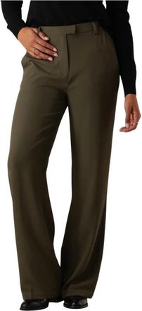 Another Label Doore Broek - Dames - Wijde Broeken - Groen - S - Polyester - Broeken