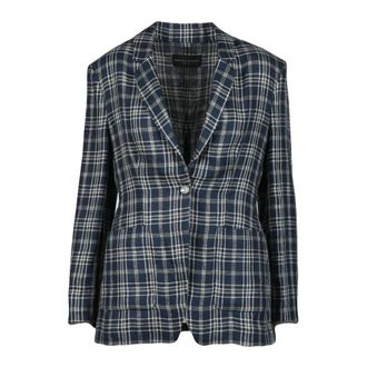 Fabiana Filippi Dames, Jassen, Blauw, Maat: XS Linnen