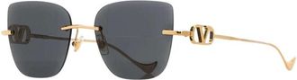 Valentino Garavani Sunglasses, female, Yellow, Size: ONE SIZE VLogo Signature 54mm Square Sunglasses