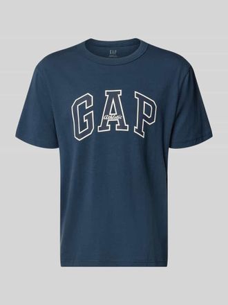 GAP T-Shirt mit Logo und Rundhalsausschnitt in Dunkelblau, Gr&ouml;&szlig;e XXL