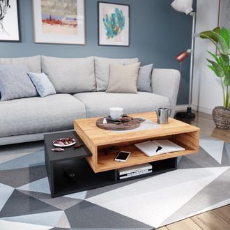 Vicco Mesa De Centro Bari, Antracita, 105 X 60 Cm Vicco
