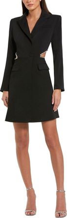 Mac Duggal Crepe Blazer Rhinestone Trim Mini Dress