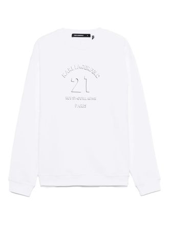 Karl Lagerfeld logo-plaque sweatshirt - men - Polyester/Cotton - S - White