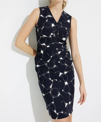 Joseph Ribkoff Sleeveless Dress In Midnight Blue