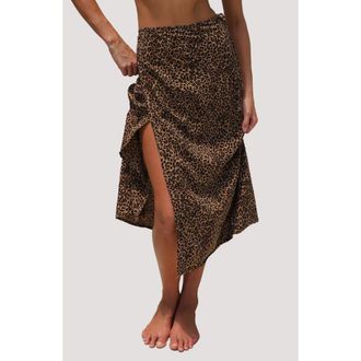 Stone Fox Swim Holiday Wrap Cover-Up Skirt in Selva at Nordstrom, Size X-Small