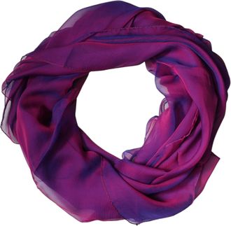 Dolce & Gabbana Womens Silk Rectangle Wrap Scarf Purple