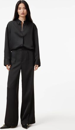 AllSaints Womens Polyester Myrtle Relaxed Fit Trousers, Size: UK 6/US 2