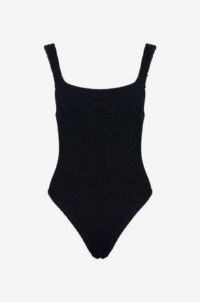 Hunza G Einteiliger Badeanzug aus Seersucker Square Neck Swim