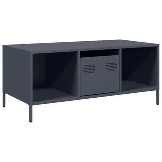 Berkfield Home Coffee Table Anthracite 101.5x50x43.5 cm Cold-rolled Steel in Dark Grey