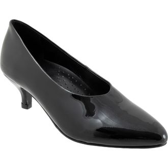 Trotters Kimber Kitten Heel Pump in Black Pat at Nordstrom Rack, Size 10.5