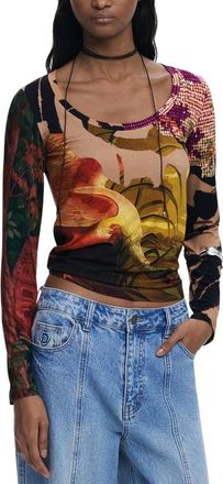 Desigual Donna, Top, Multicolore, XL, new