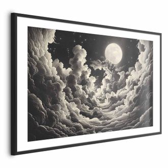 OEM Poster - La Luna E Le Stelle Cantano Tra Le Grandi Nuvole