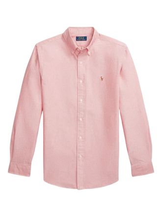 Polo Ralph Lauren Overhemd met geborduurd logo - Roze