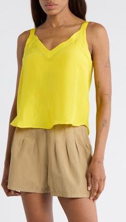 The Great. The Port Crop Silk Camisole in Sunbeam at Nordstrom Rack, Size 3 (Fits Like 12-14 Us)