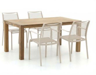 Apple Bee Hawaii/ROUGH-S 160cm dining tuinset 5-delig stapelbaar