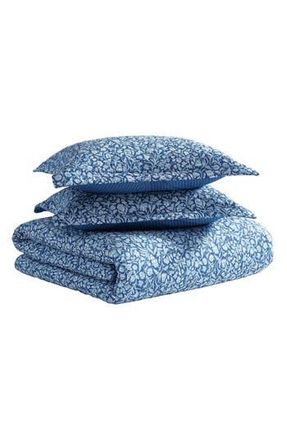 Laura Ashley Elaina 3-Piece Twin Quilt & Sham Set in Dark Blue at Nordstrom Rack