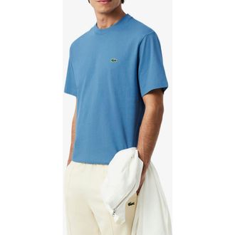 Lacoste Cotton Crewneck T-Shirt in Abyss Blue at Nordstrom, Size 5