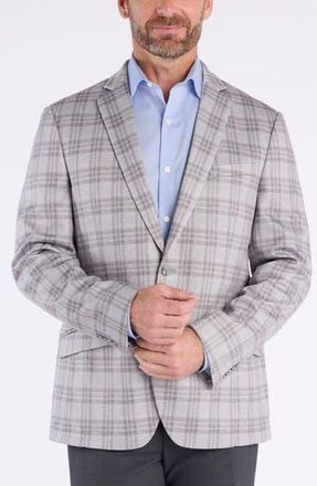 The Savile Row Company Plaid Sport Coat in Grey at Nordstrom Rack, Size 42Regular