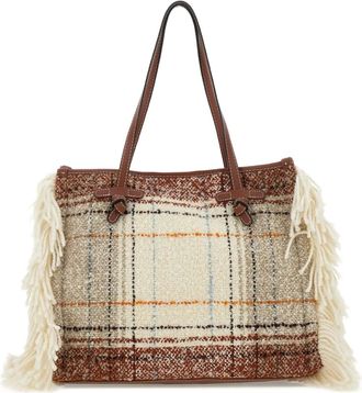 Gianni Chiarini Borsa tote con frange - Toni neutri