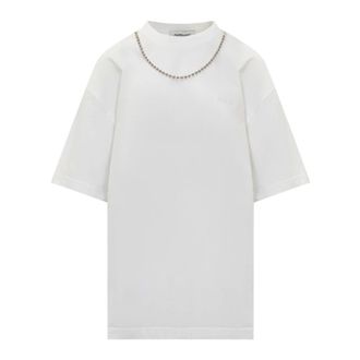AMBUSH Ambush, Tops, Dames, Wit, M, Ballchain T-Shirt voor Vrouwen