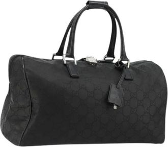 Gucci Pre-owned Weekend Bags, female, Black, Size: ONE SIZE Pre-owned Vintage GG Boston Bag