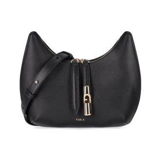 Furla Cross Body Bags, female, Black, Size: ONE SIZE Goccia S Shoulder Bag