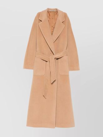 Tagliatore long wool coat with belt and pockets