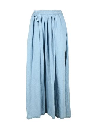 Forte_Forte Long Denim Skirt Linen - Denim