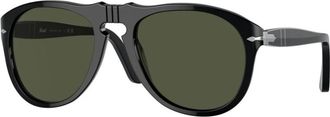 Persol Klassieke Zwarte Zonnebril - unisex - Zonnebrillen - Zwart - 54 MM - Accessoires