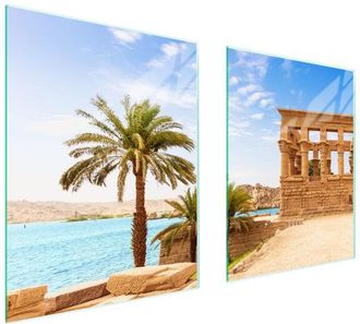 OEM Placa Protectora De Vidrio Para Estufa 85x52 Palmeras