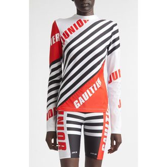 Jean Paul Gaultier Junior Print Jersey Bike T-Shirt in Black/Red/White at Nordstrom, Size X-Large