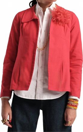 Frances Valentine Elle Lined Blazer In Red