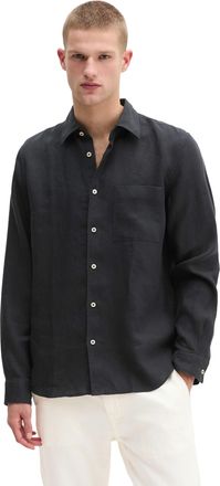 Marc O'Polo Leinenhemd MARC OPOLO, Herren, Gr. XXL, N-Gr, schwarz, Web, Obermaterial: 100% Leinen, Manschette, Hemden Leinenhemd, im klassisch cleanen Look